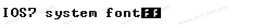 IOS7 system font手机版字体转换